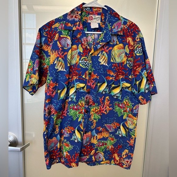 Hilo Hattie Other - Hilo Hattie Colorful Coral Reef Hawaiian Shirt size Medium Made in Hawaii